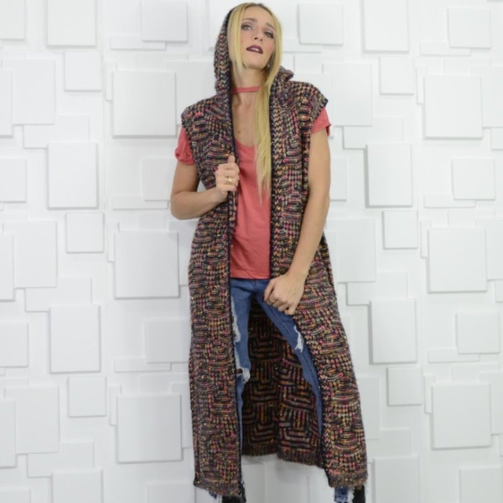 Knit longline Vest - Picture 3 of 5